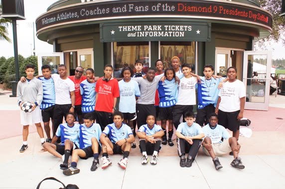 TAOSA FC squad at Diamond 9 Presidents Day tournament